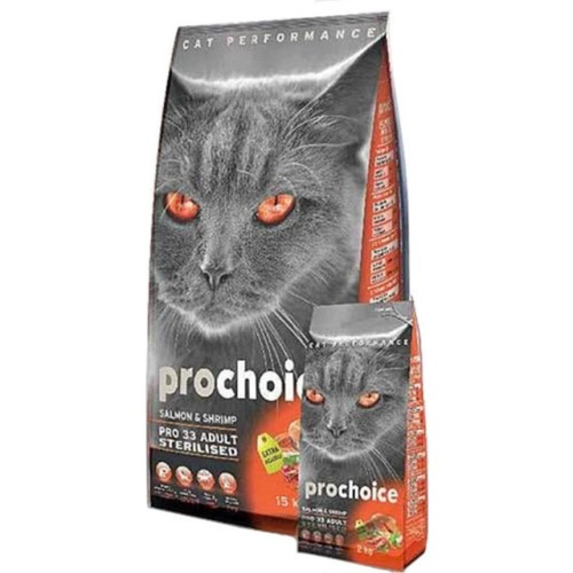 Pro Choice Pro 33 Sterilised Somon ve Karidesli 15 kg Yetişkin Kedi Maması