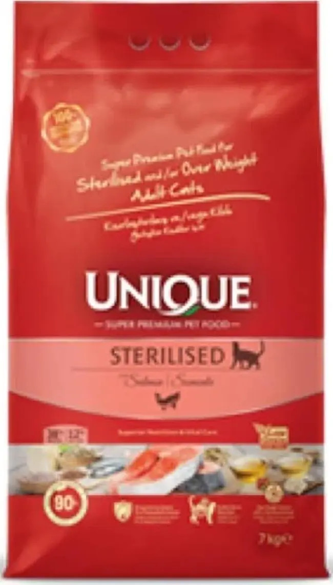 Unique Kısırlaştırılmış Kedi Maması Somonlu 7 kg