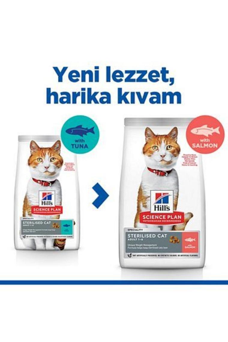 Hill's Kısırlaştırılmış Somonlu Kedi Maması 3 kg
