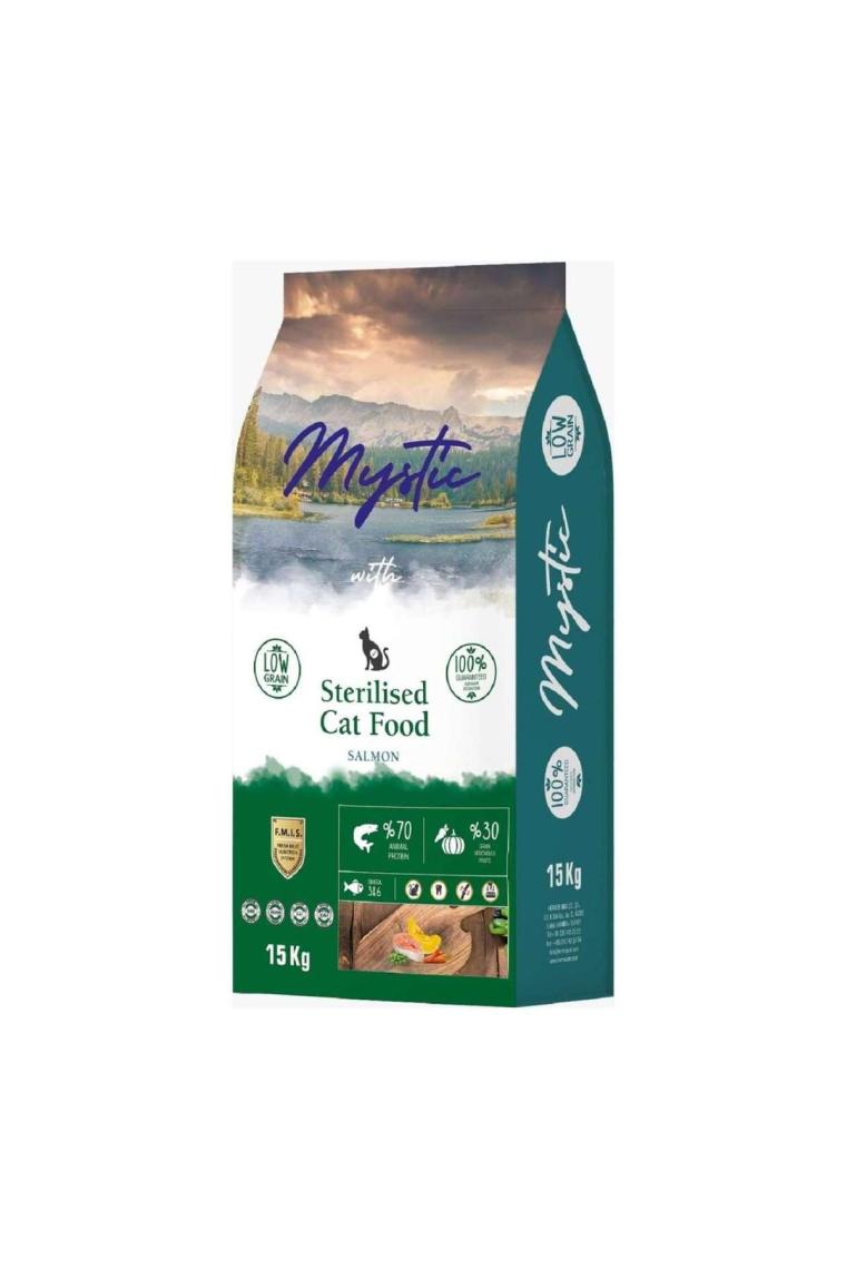 Mystic Az Tahıllı Kısırlaştırılmış Somonlu 15 kg Yetişkin Kuru Kedi Maması