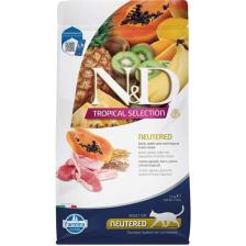 N&D Tropical Selection Düşük Tahıllı Kuzu Etli ve Tropikal Meyveli Kısırlaştırılmış Kedi Maması 1,5kg