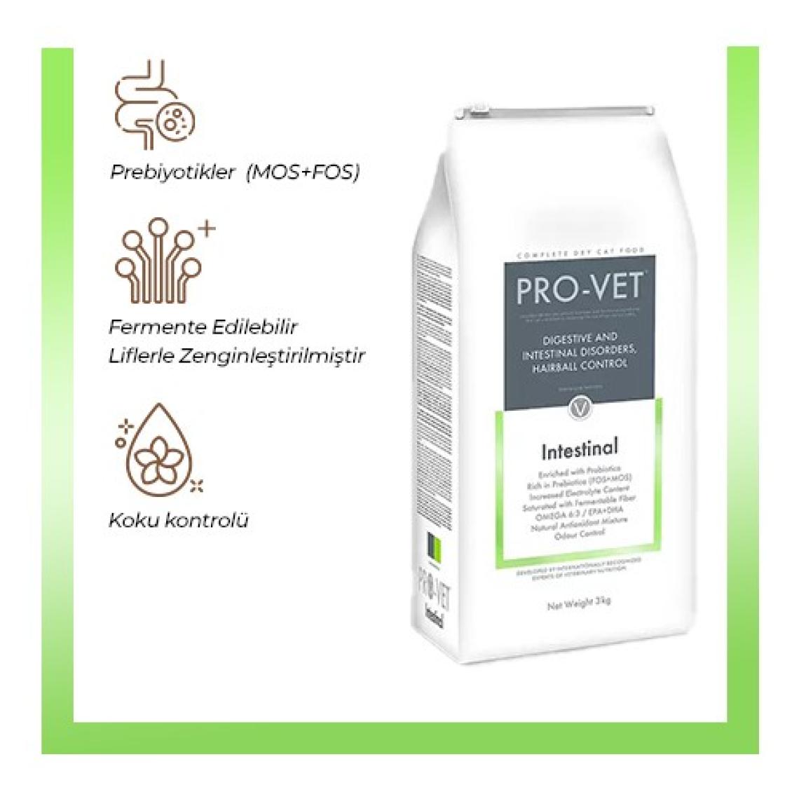 Pro-Vet® Intestinal Veteriner Diyet Sindirim Sistemi Destekleyici Gastrointestinal Kedi Maması 3 kg
