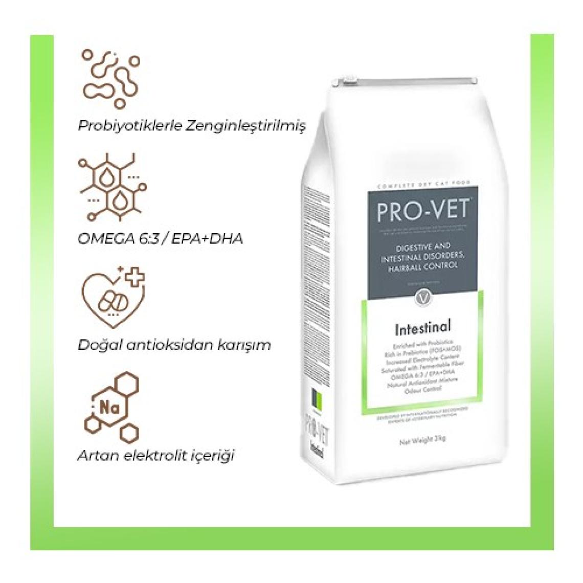 Pro-Vet® Intestinal Veteriner Diyet Sindirim Sistemi Destekleyici Gastrointestinal Kedi Maması 3 kg