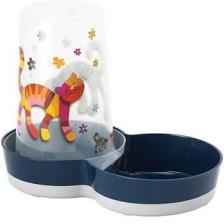 Moderna Friends Hazneli Kedi Mama ve Su Kabı 1.5 lt Lacivert
