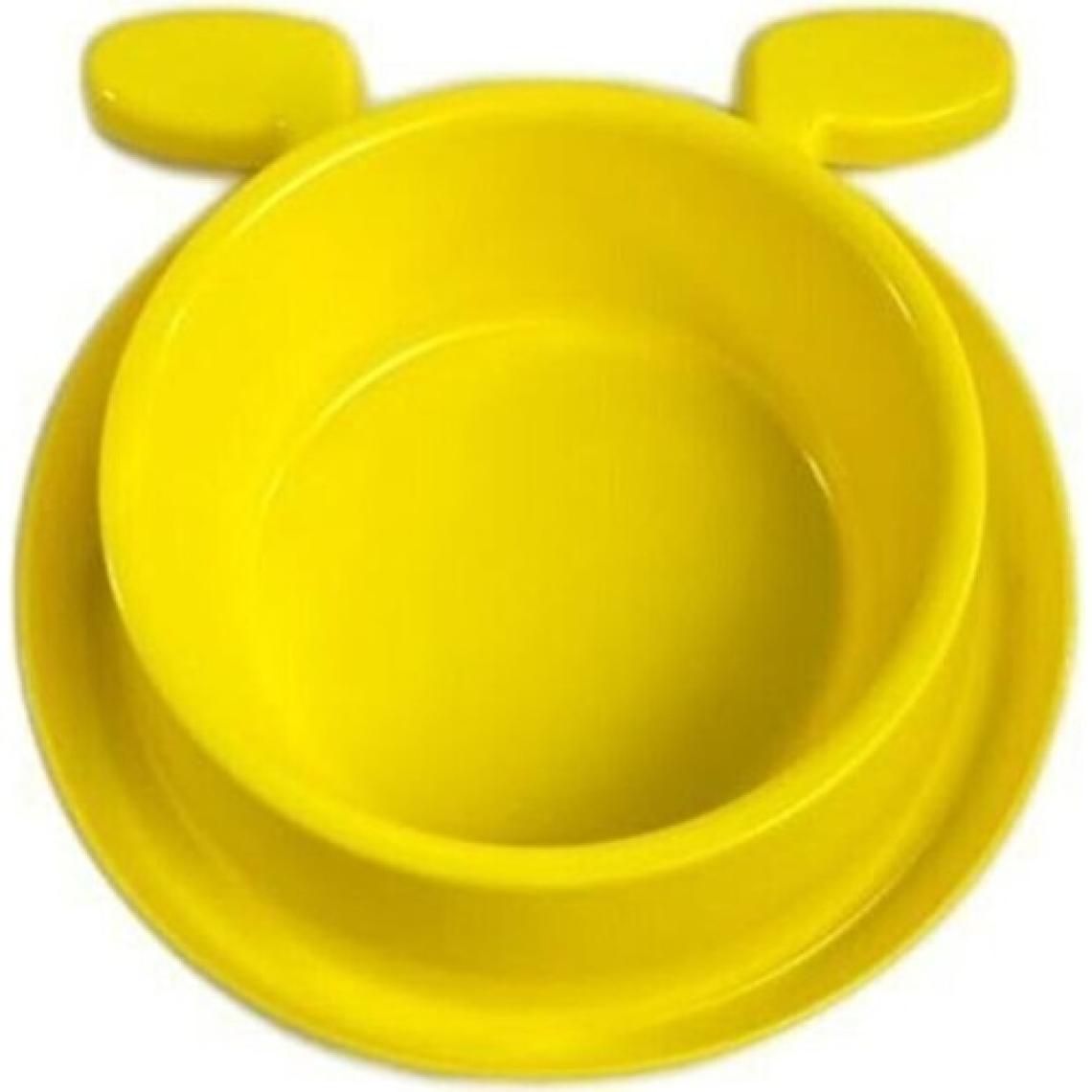 Miapet Plastik Köpek Kulaklı Mama ve Su Kabı 400 ml Sarı