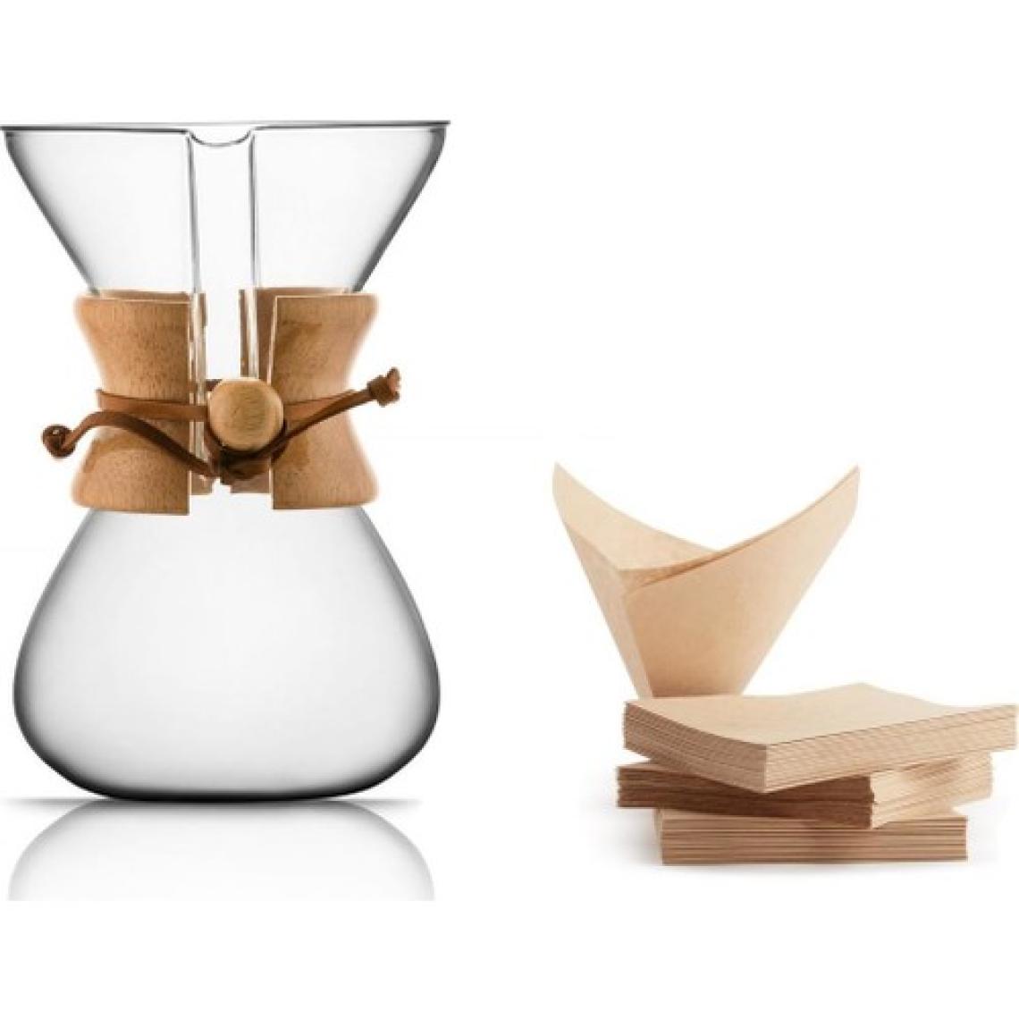Epinox 600 ml chemex Kahve Demleme Ekipmanı (Dripper Coffee Server)+50 Adet Chemex Uyumlu Filtre