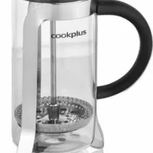 Cookplus x Karaca Coffee Bean Kaşık Hediyeli Borosilikat Cam French Press Metalik 350 Ml