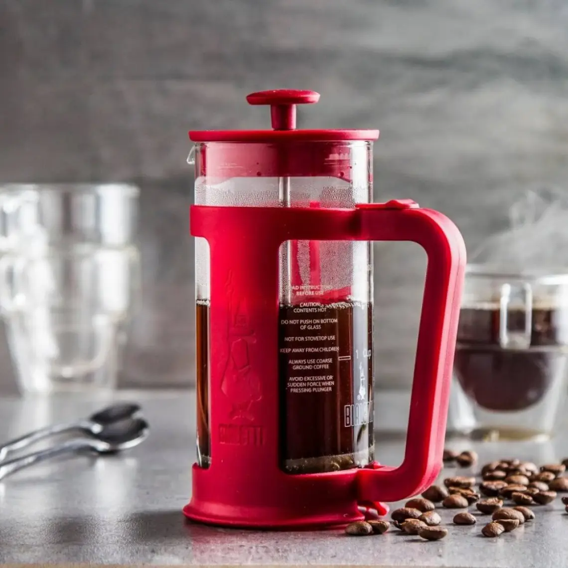 Bialetti Smart French Press 350 ml Kırmızı