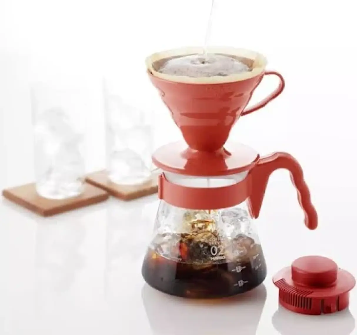 Hario V60 02 Kırmızı Kahve Demleme Seti