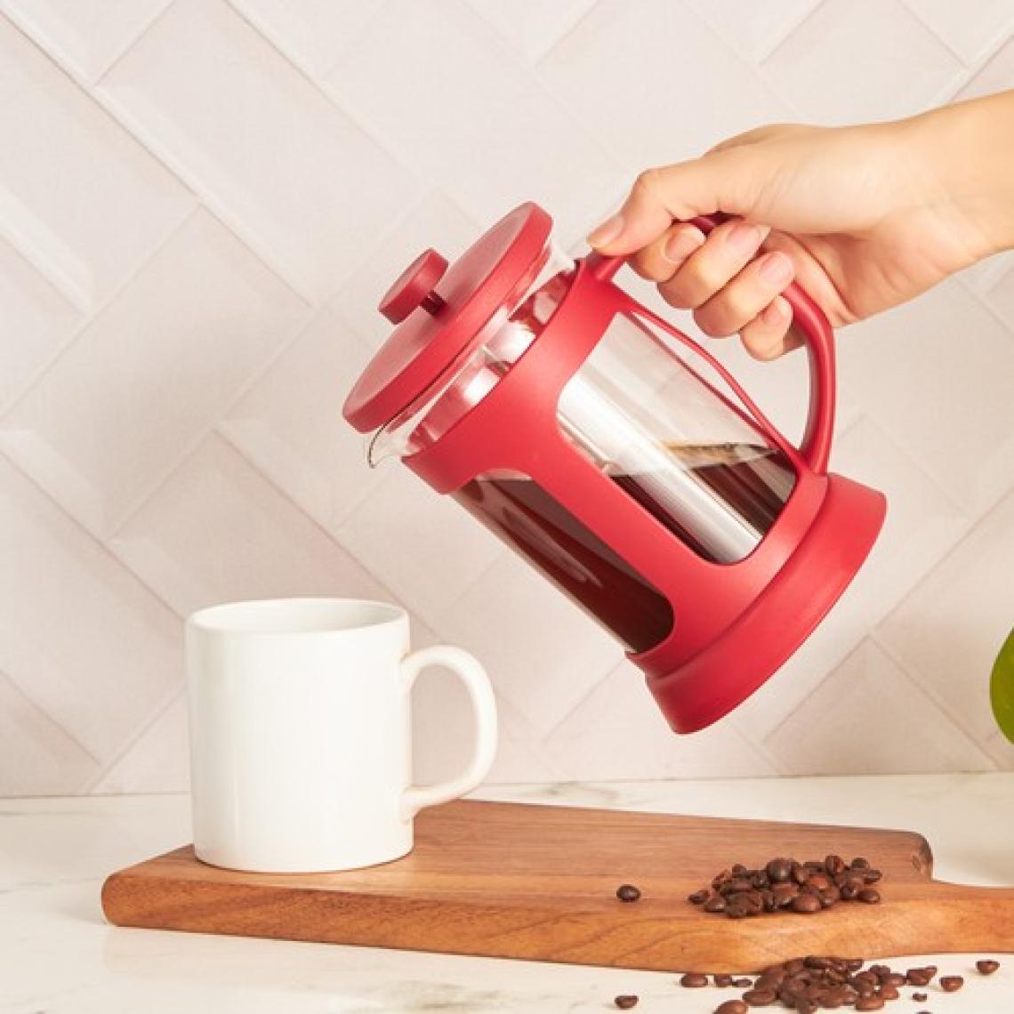 Cookplus Column Red Borosilikat Cam French Press 800 ml