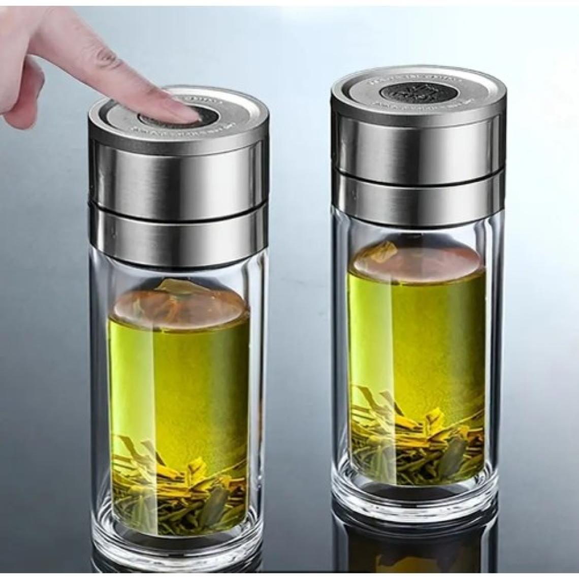Genpazar Çift Katlı Cam Bitki Çayı Ihlamur Demliği Filtre Kahve Demliği French Press