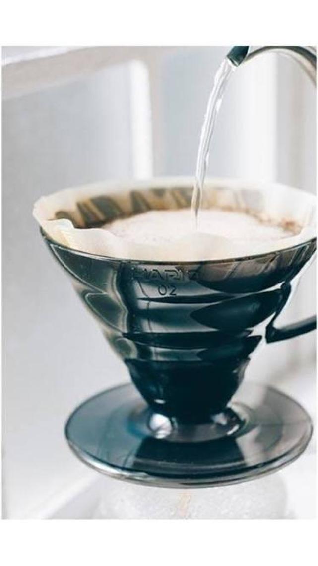 Hario V60 02 Siyah Şeffaf Plastik Dripper ve 40’lı Filtre Kağıdı Seti
