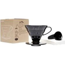 Hario V60 02 Siyah Şeffaf Plastik Dripper ve 40’lı Filtre Kağıdı Seti