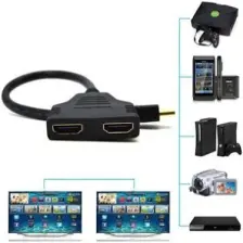 2080 2 Port Hdmi Çoklayıcı Switch Ekran Çoğaltıcı Hub Hdmı Splitter Adaptör