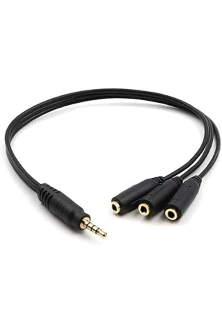 Px-3aux 3 Lü Stereo Çoklayıcı, 3 X 3.5 Mm Aux, 1 Giriş 3 Çıkış 3.5mm Jak Kablo