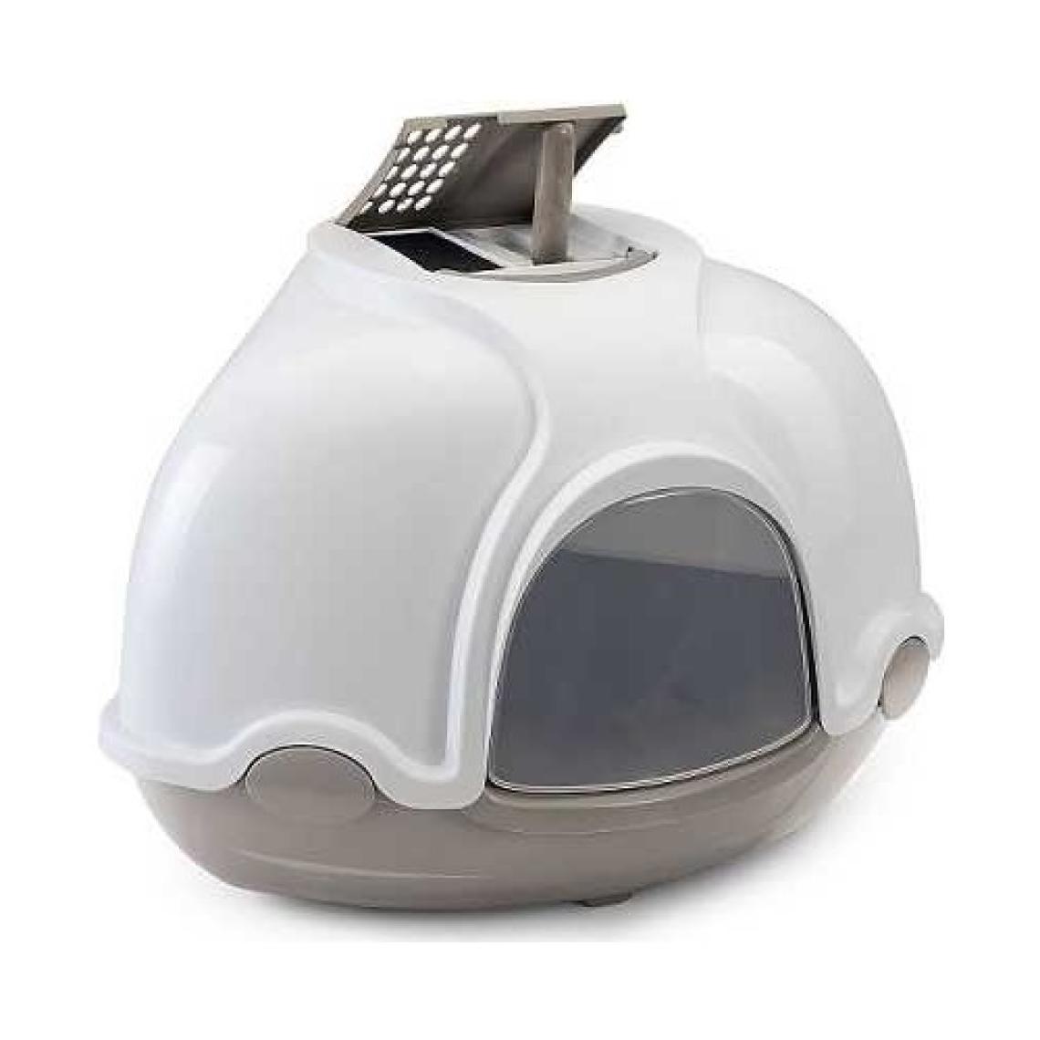 Imac Ginger Filtreli Köşe Kedi Tuvalet Kabı Gri