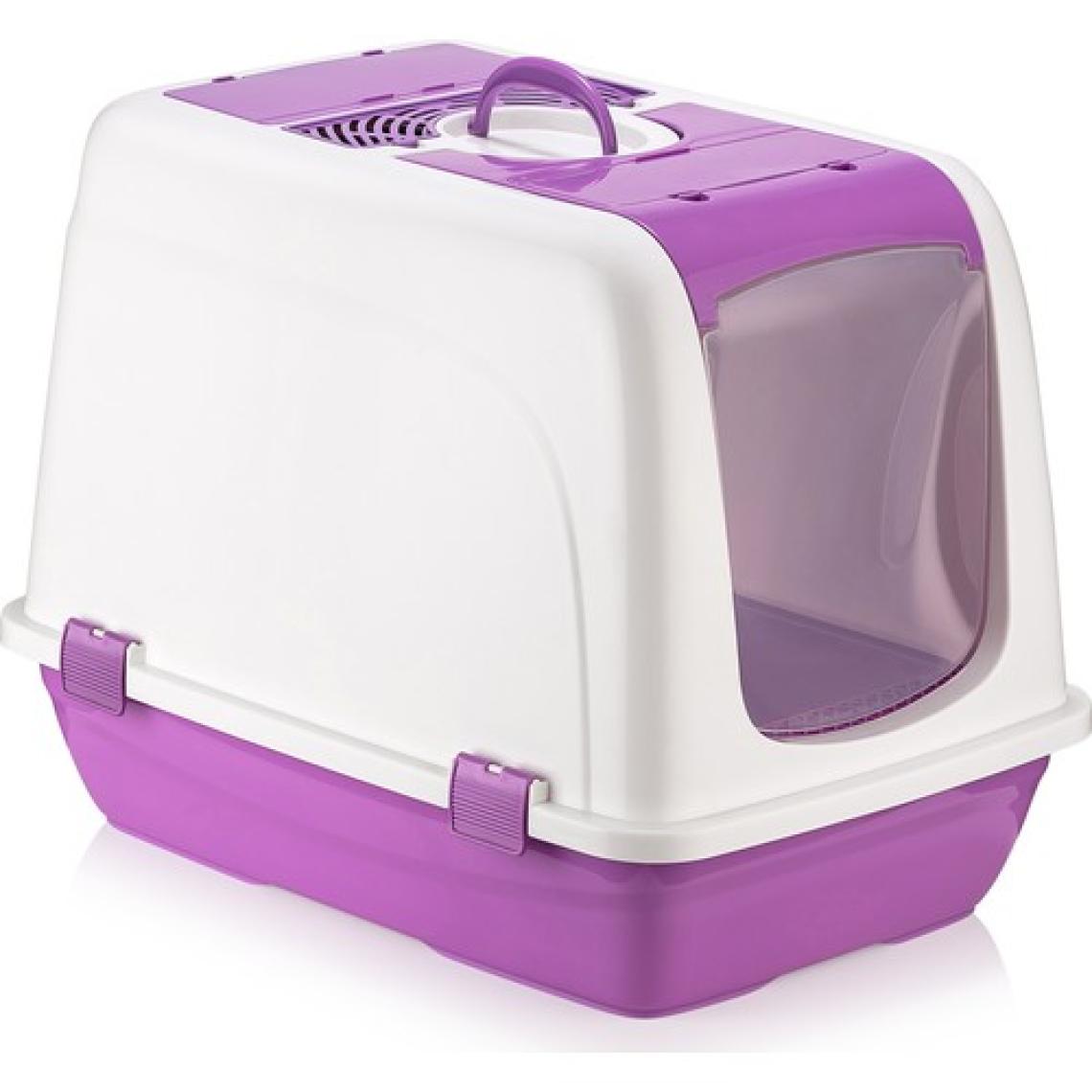 Milo Büyük Kapalı Kedi Tuvaleti Violet/eflatun