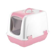 Mikopet Küçük Kapalı Kedi Tuvaleti Pembe