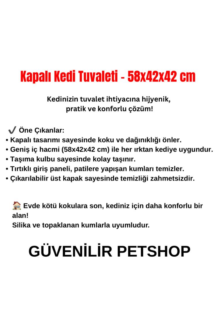 Flip Kapalı Lüx Kedi Tuvaleti Büyük Üstten Açılır