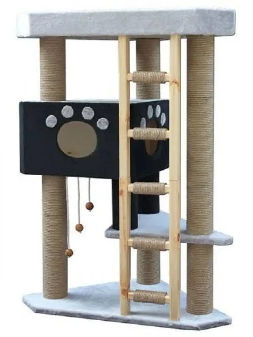 Elekli Kedi Tuvalet Önü Paspası 60x42 Cm Gri Kedi Paspası