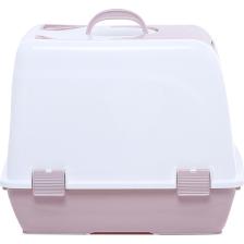Milo Kapalı Kedi Tuvaleti Pudra Pembe 37 x 50 x 39,5 cm
