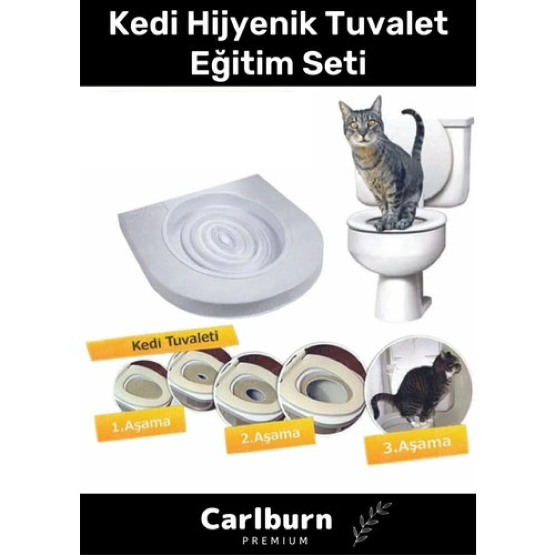 Carlburn Özel Üretim Klozet Alıştırma Kapağı Kum Kabı Wc Yavru Yetişkin Kedi Hijyenik Tuvalet Eğitim Seti