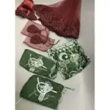 By Ayanoglu Bordo Gelin Duvağı Damat Örtüsü Kına Örtüsü Seti Kına Seti , Düğün