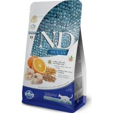 N&d Düşük Tahıllı Ocean Morina Balıklı ve Portakallı Yetişkin Kedi Maması 1 Kg. Metal Açk. Pkt.
