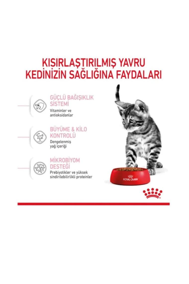Royal Canin Kitten Yavru Sterilised Kısırlaştırılmış Kuru Kedi Maması 2 kg - Farmapets