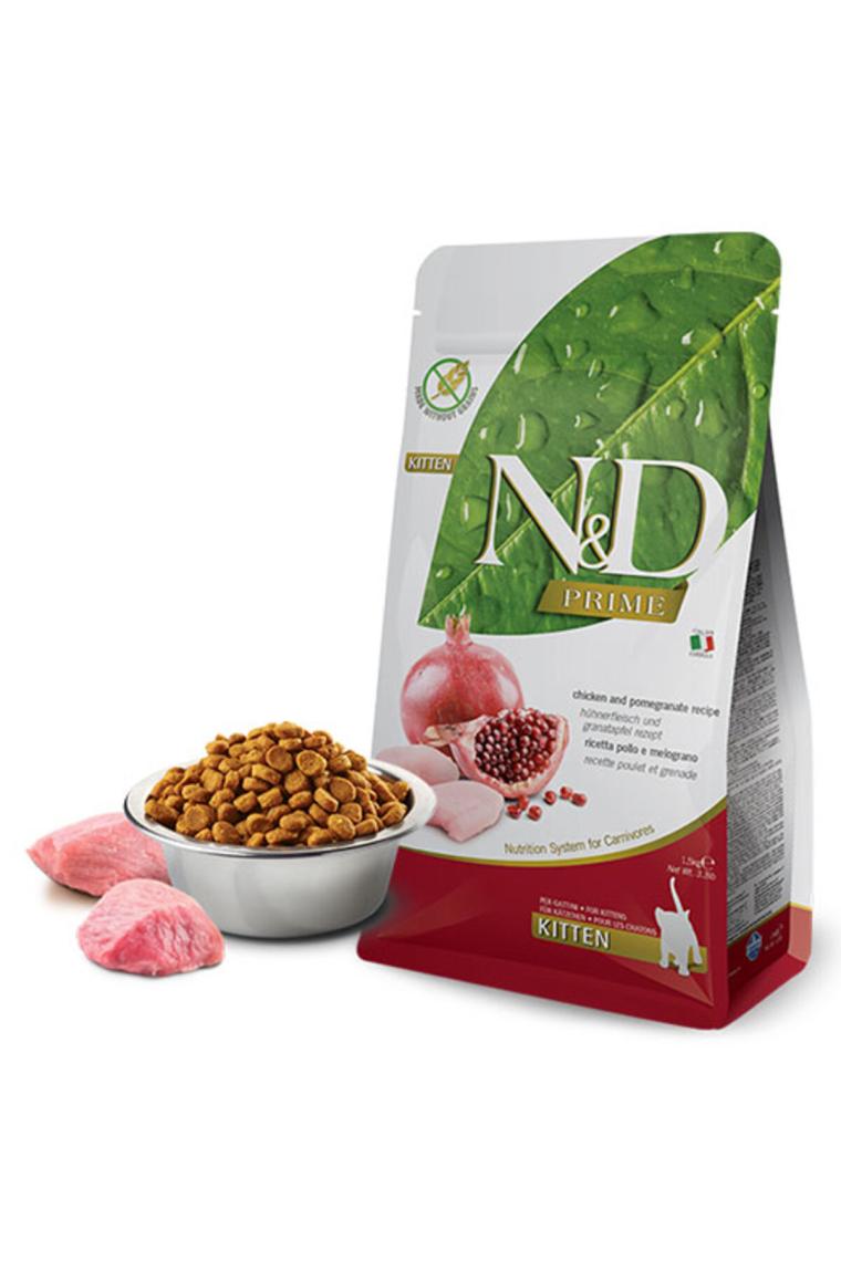 N&D Prime Tahılsız Tavuklu ve Narlı 1.5 kg Yetişkin Kedi Maması
