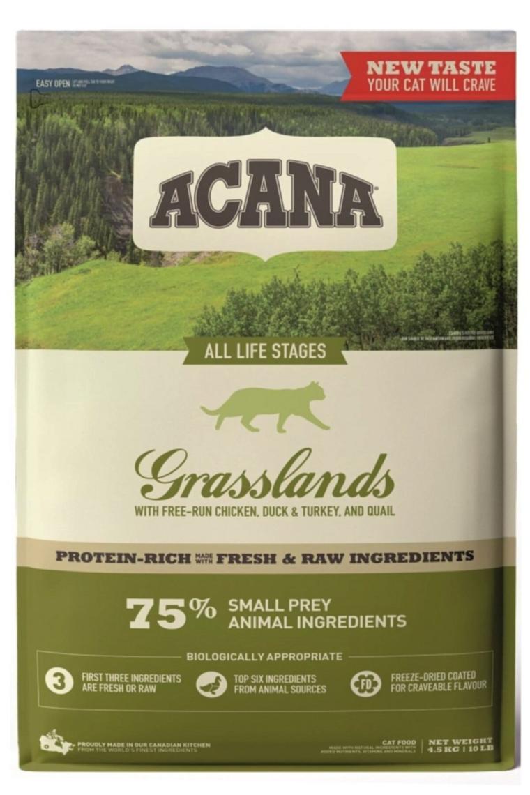 Acana Grasslands Tahılsız Tavuk Ördek ve Hindili 4.5 kg Tüm Yaşam Evreleri Kedi Maması