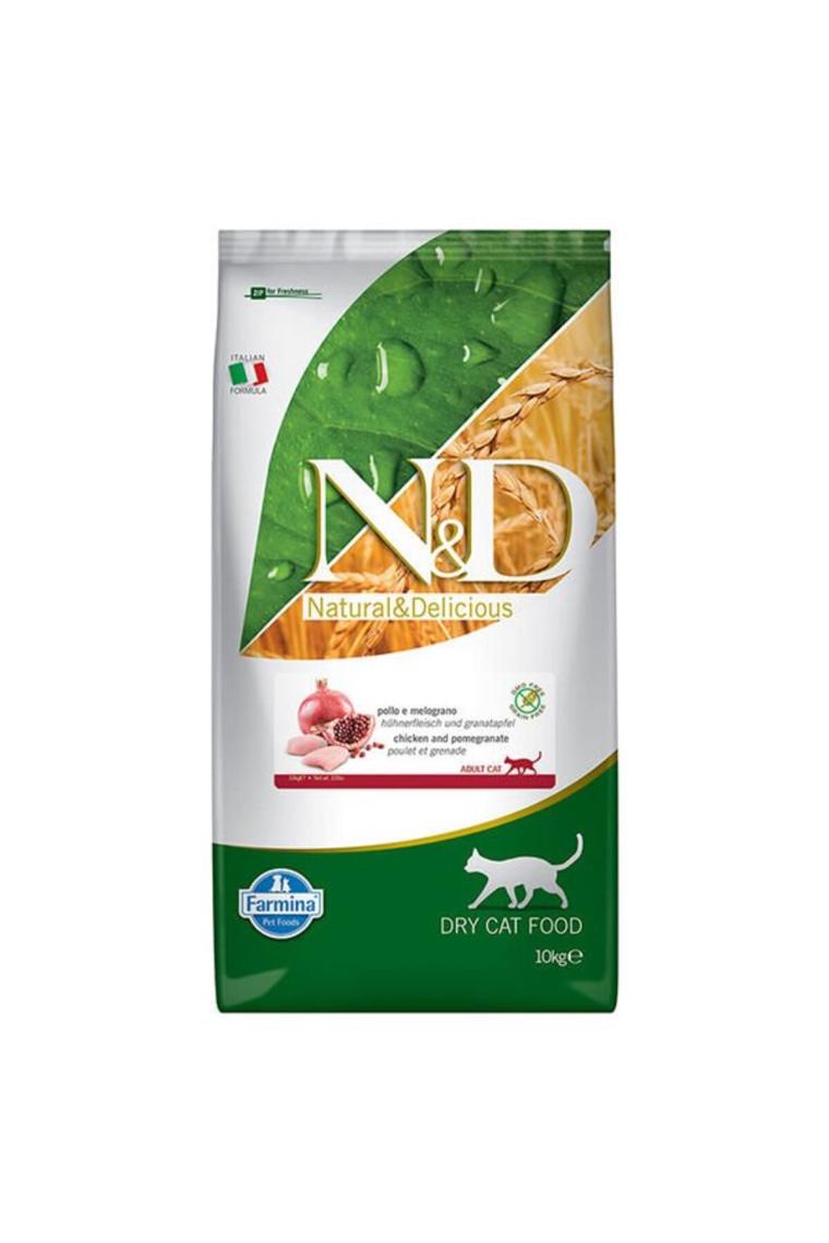 N&D Prime Tahılsız Tavuklu ve Narlı 10 kg Yetişkin Kedi Maması