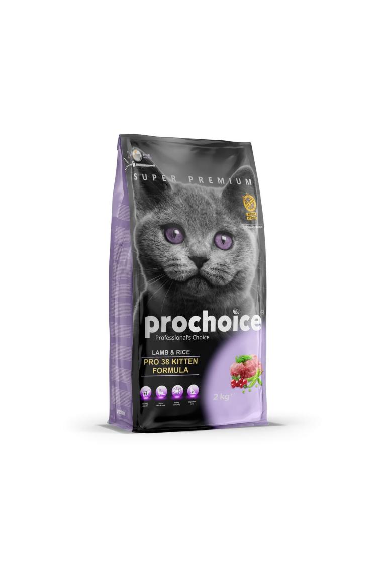 Pro Choice Pro 38 Kitten Kuzu Etli 2 kg Yavru Kedi Maması