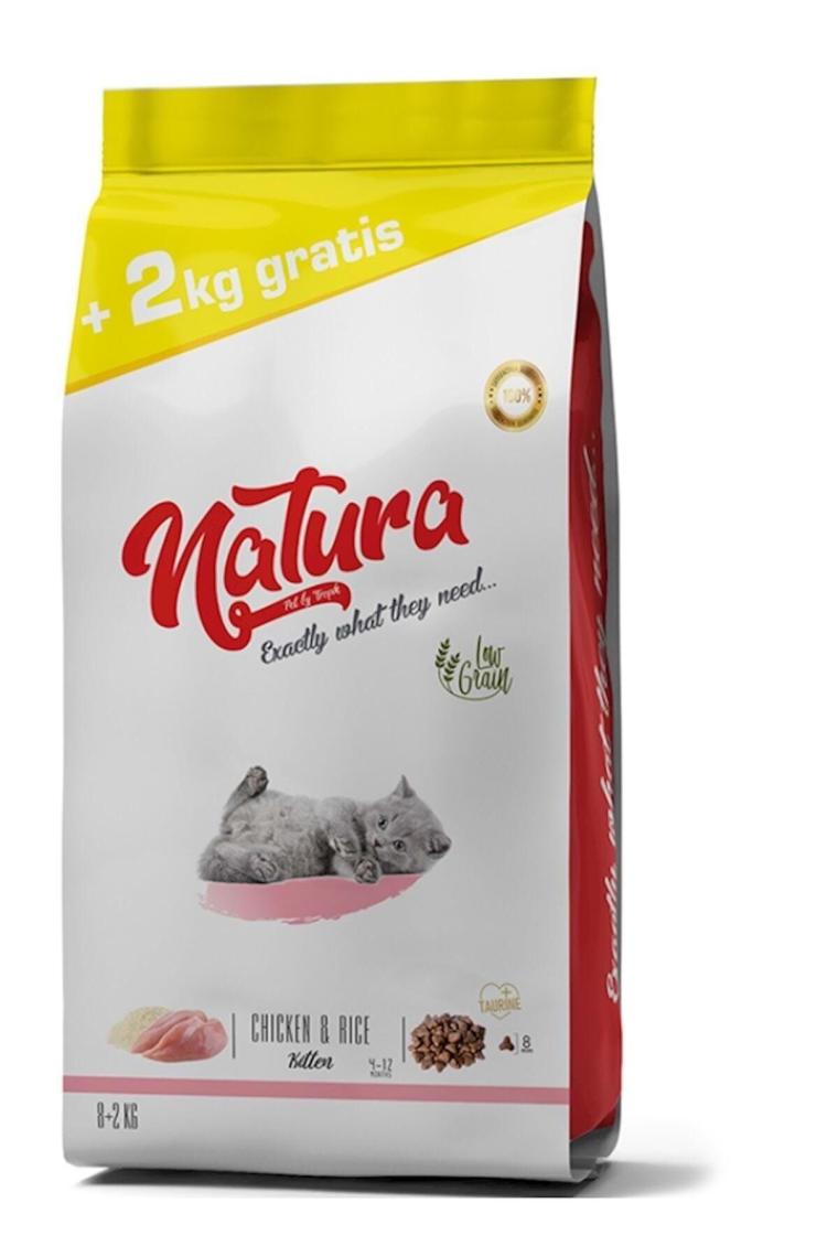 Kitten Tavuklu Ve Pirinçli Düşük Tahıllı Yavru Kedi Maması 8+2 Kg