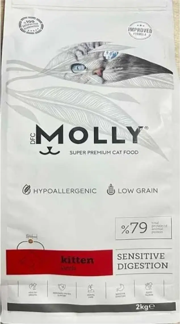 Molly Yavru Kuzu Etli Kedi Maması 2 kg
