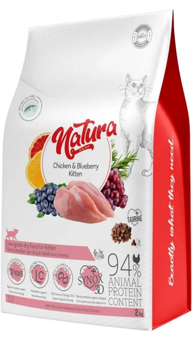 Natura Low Grain Kitten Düşük Tahıllı Tavuklu Pirinçli Yavru Kedi Maması 2,25 kg