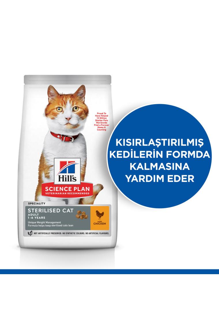 Hill's Science Plan Tavuklu Kısırlaştırılmış Yetişkin Kedi Maması 10 kg