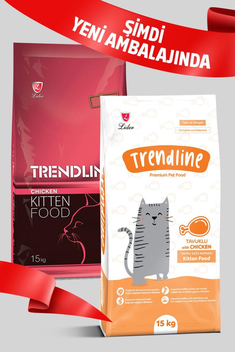 Trendline Kitten Tavuklu Yavru Kedi Maması 1 kg 10 Adet