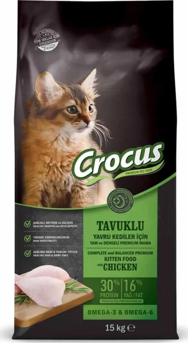 Crocus Tavuk Etli Yavru Kedi Maması 15 Kg