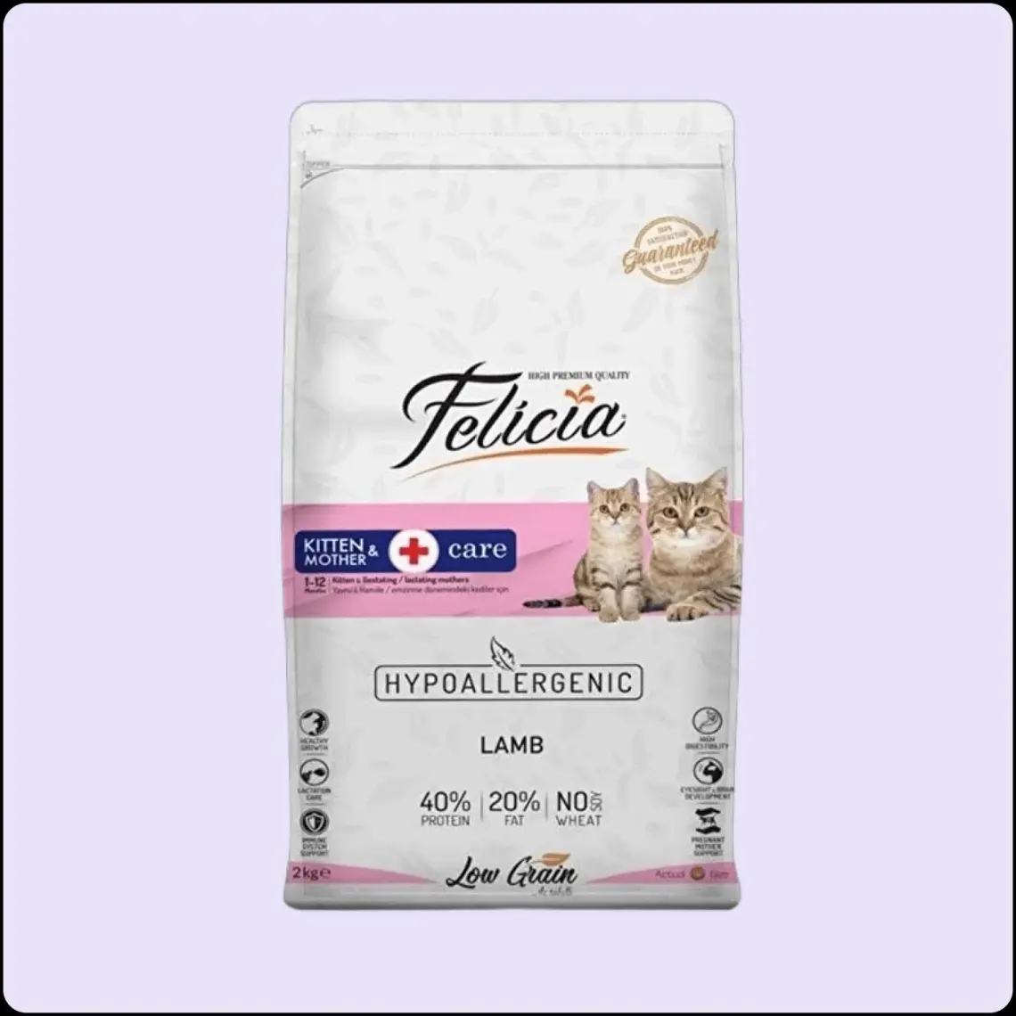 Felicia Az Tahıllı 2 kg Yavru Kuzu Etli Hypoallergenic Kedi Maması