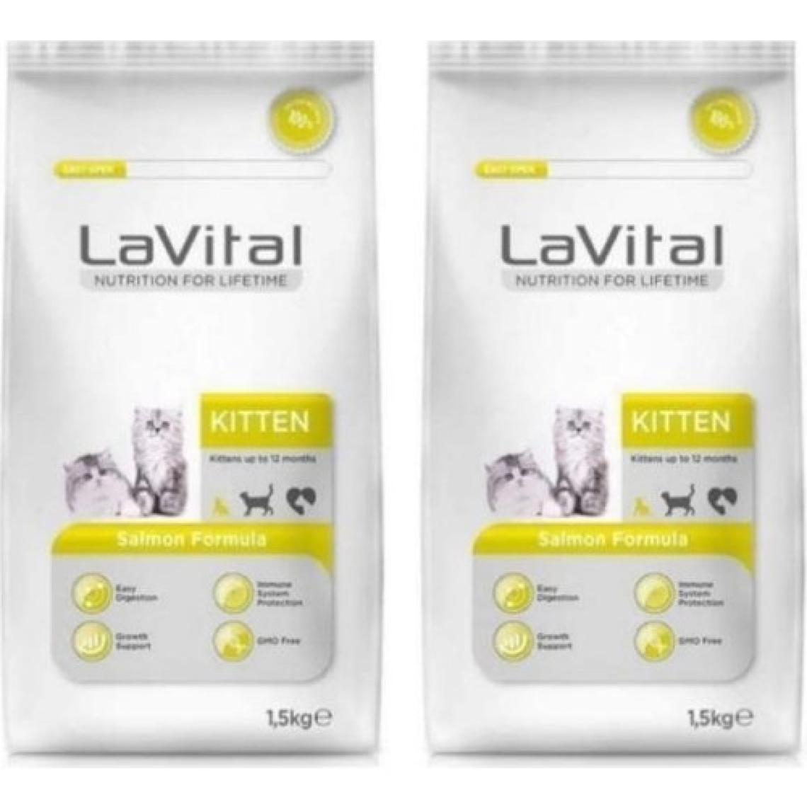 La Vital  Somon Balıklı Yavru Kedi Maması 1 5 Kg 2 Adet