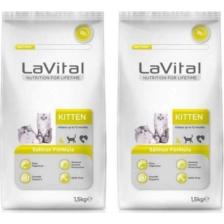 La Vital  Somon Balıklı Yavru Kedi Maması 1 5 Kg 2 Adet