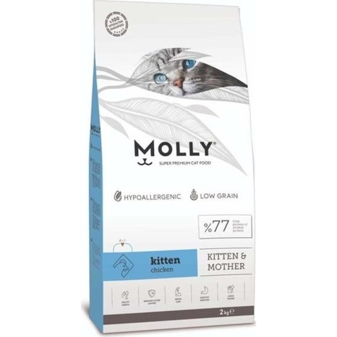 Molly Düşük Tahıllı Hipoalerjenik Tavuklu 2 kg Yavru Kedi Maması
