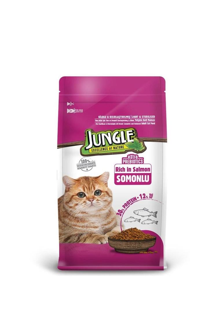 Jungle Sterilised Somonlu Kısırlaştırılmış 1.5 kg Yetişkin Kuru Kedi Maması