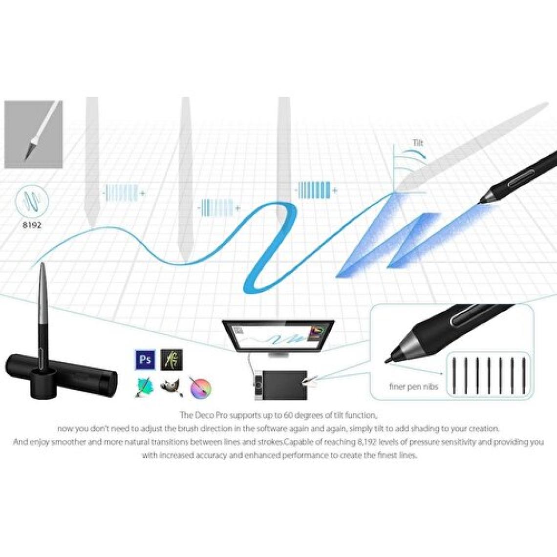 Xp-Pen Deco Pro Medium 15.74X8.94" 8192 Basınç Kalemli Grafik Tablet