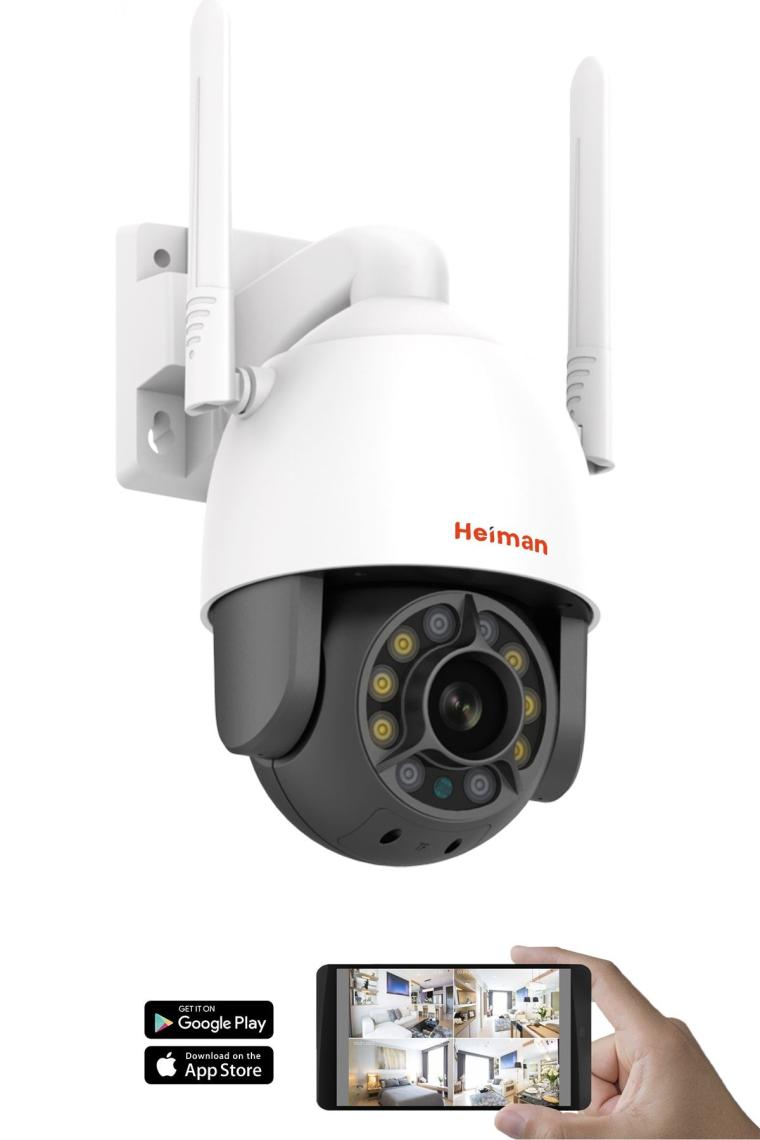 Hm-600 Wifi 3mp 360° Dönebilen Dış Ortam Gece Görüşlü Akıllı Güvenlik Kamerası - App Kontrol-