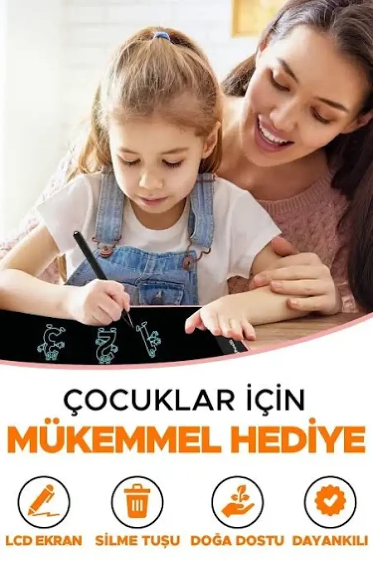 Grafik Digital Çocuk Yazı Çizim Tableti Lcd 8.5 Inc Ekranlı Bilgisayar Kalem