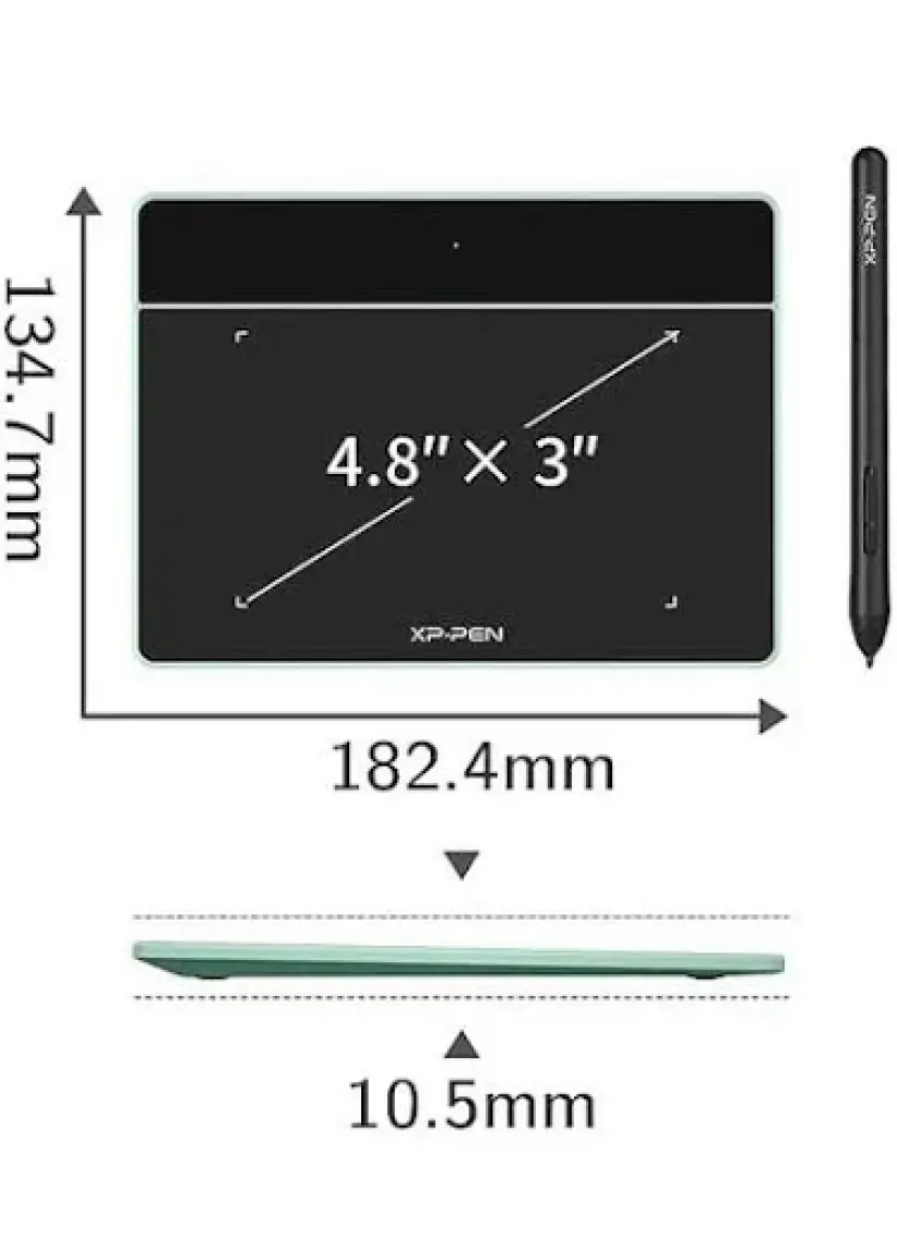 XP-Pen Deco Fun XS Grafik Tablet – 8192 Seviye Basınç Hassasiyetli Pilsiz Kalem, Android, Mac, Windows, Linux ve Chrome OS Uyumlu
