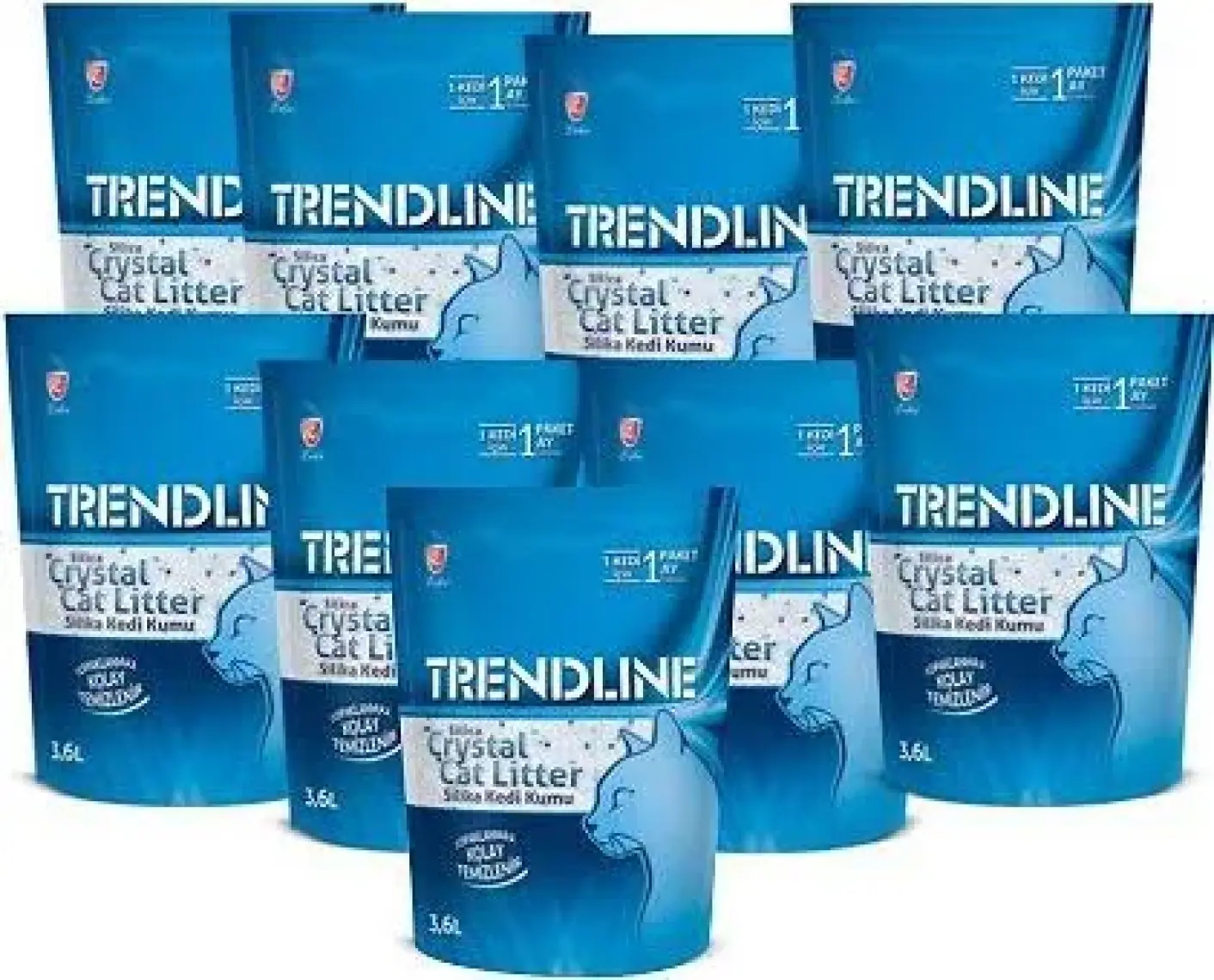 Trendline Silika Kristal Kedi Kumu 3,6L x 9 adet