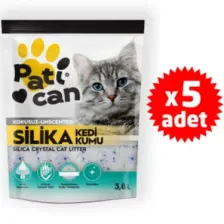 Patican Silika Kristal Kedi Kumu 3.8 lt x 5 Adet